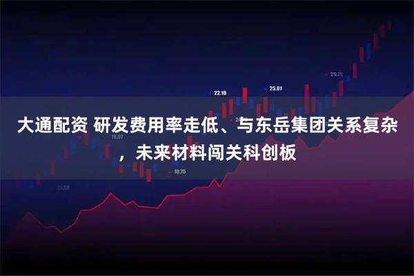 大通配资 研发费用率走低、与东岳集团关系复杂，未来材料闯关科创板