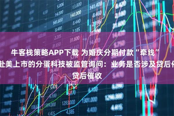 牛客栈策略APP下载 为婚庆分期付款“牵线”  拟赴美上市的分蛋科技被监管询问：业务是否涉及贷后催收