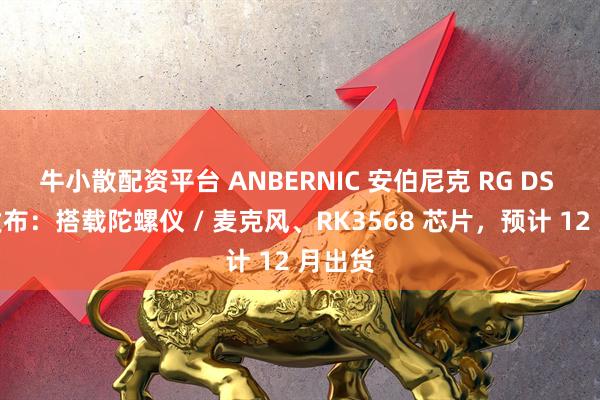 牛小散配资平台 ANBERNIC 安伯尼克 RG DS 掌机发布：搭载陀螺仪 / 麦克风、RK3568 芯片，预计 12 月出货