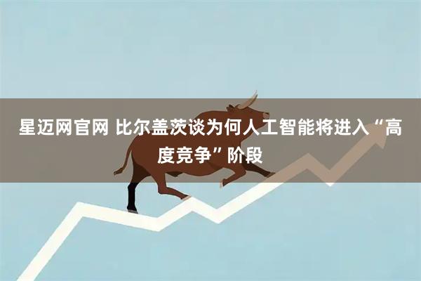 星迈网官网 比尔盖茨谈为何人工智能将进入“高度竞争”阶段